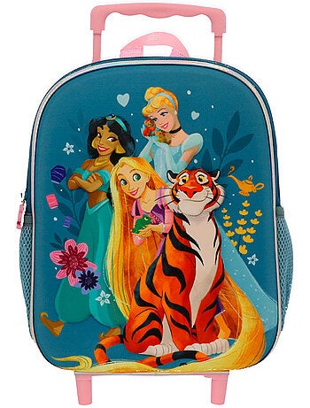 Mochila con ruedas princesas – princesas disney 3d infantil – 32 cm