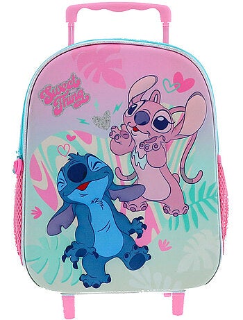 Mochila con ruedas rígida 3d stitch & angel 36 cm lilo y stitch