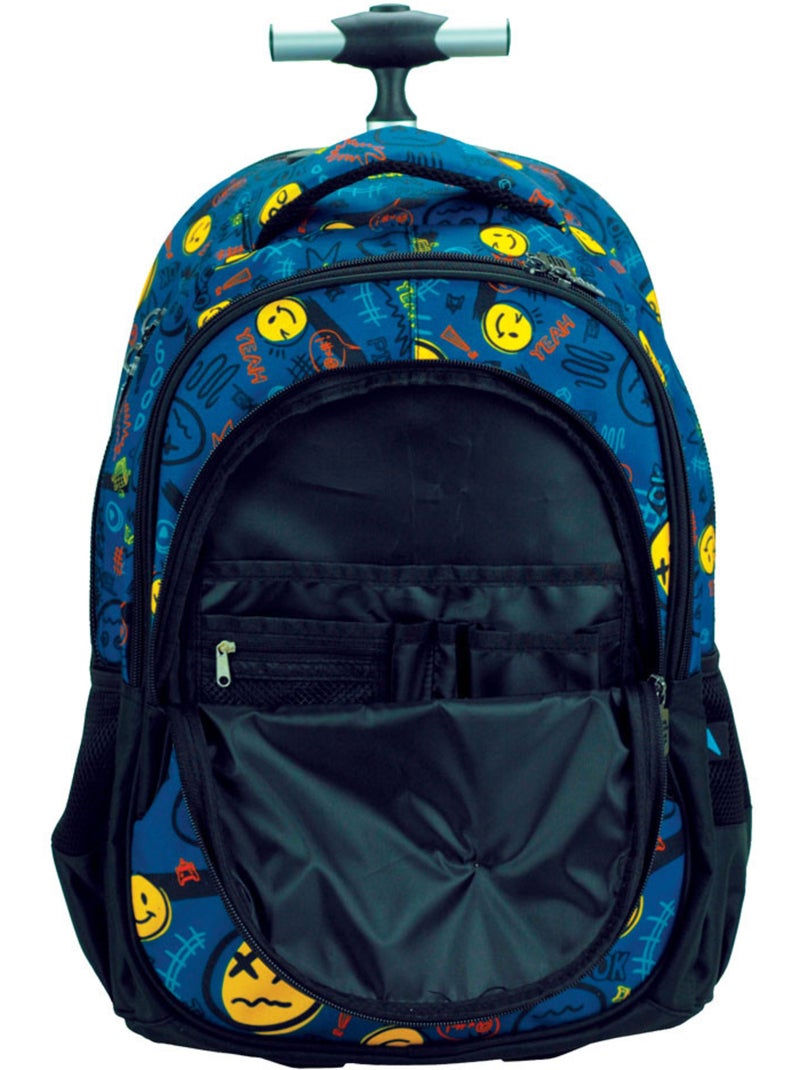 Mochila con ruedas – smiley back me up all over 2 compartimentos – 48 cm – cmp Multicolor - Kiabi