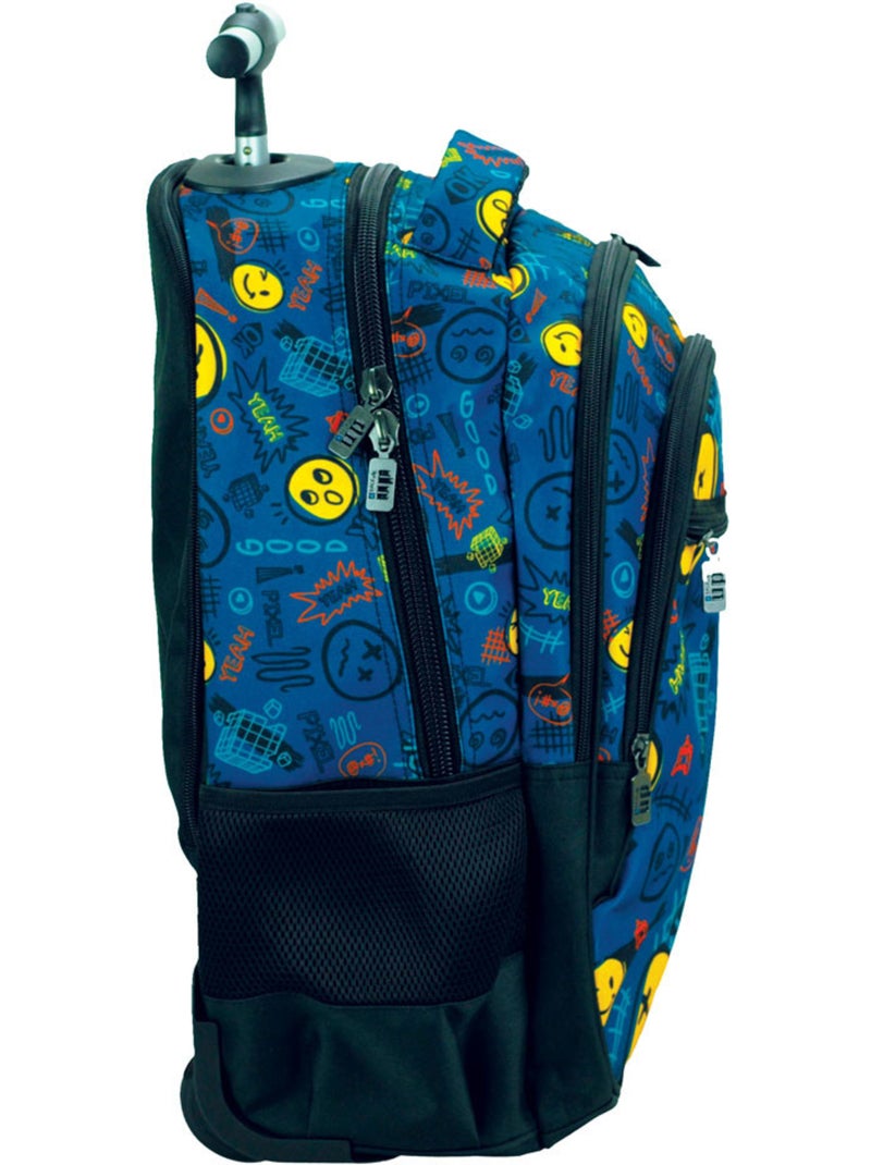 Mochila con ruedas – smiley back me up all over 2 compartimentos – 48 cm – cmp Multicolor - Kiabi