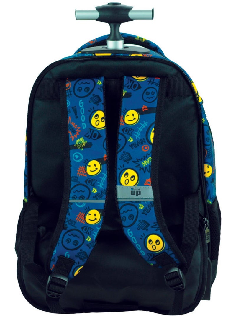 Mochila con ruedas – smiley back me up all over 2 compartimentos – 48 cm – cmp Multicolor - Kiabi