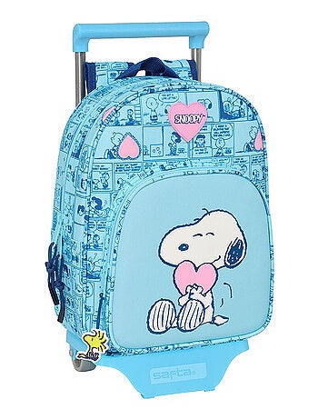 Mochila con ruedas snoopy love 34 cm trolley infantil