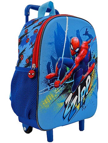 Mochila con ruedas spider-man 3d de poliéster moldeado