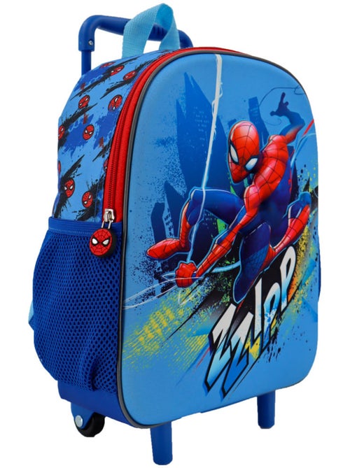 Mochila con ruedas spider-man 3d de poliéster moldeado - Kiabi Mochila con ruedas spider-man 3d de poliéster moldeado - Kiabi