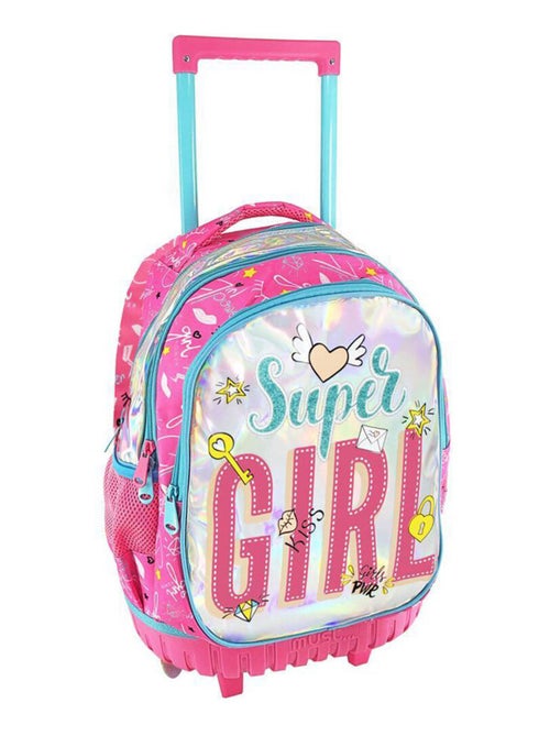 Mochila con ruedas super girl must 45 cm trolley - Kiabi Mochila con ruedas super girl must 45 cm trolley - Kiabi