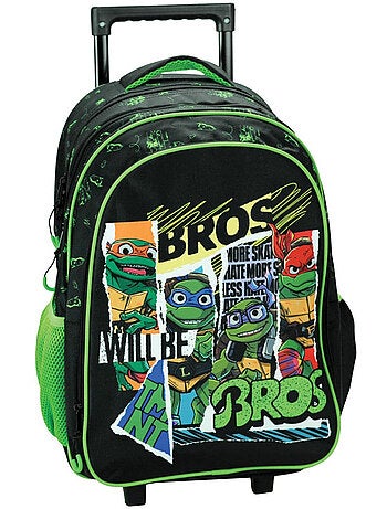 Mochila con ruedas tortuga ninja bros 46 cm - 2 compartimentos