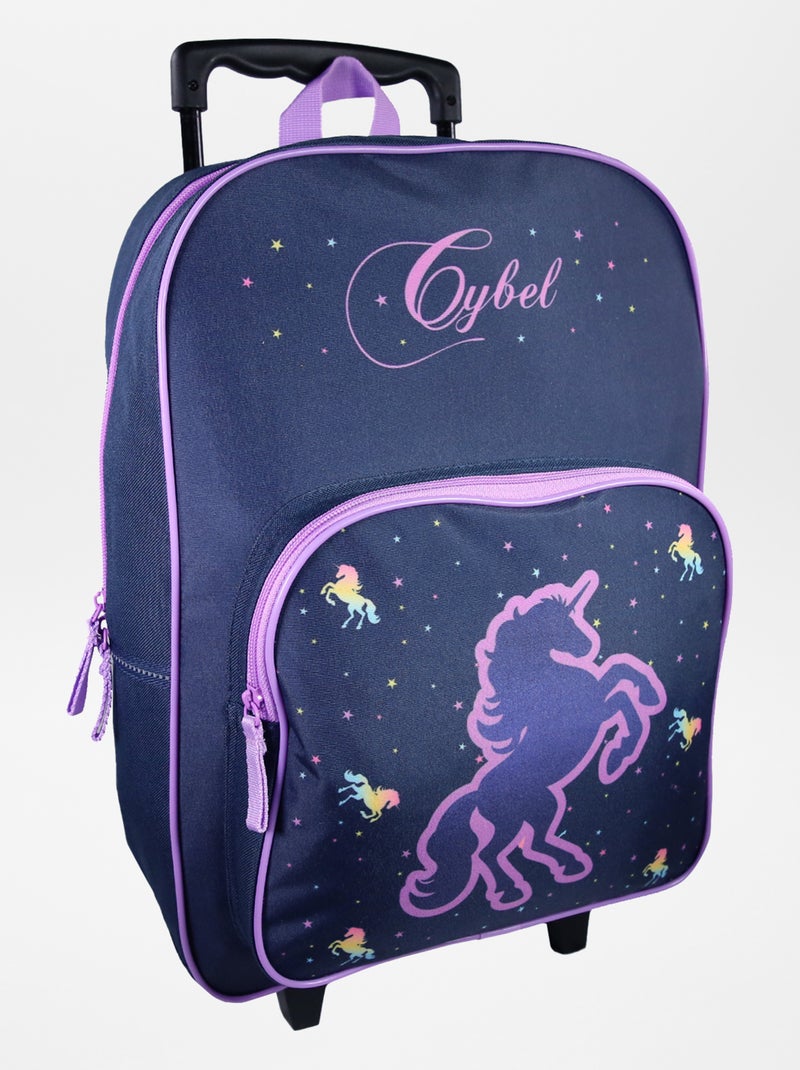 Mochila con ruedas unicornio azul - Kiabi