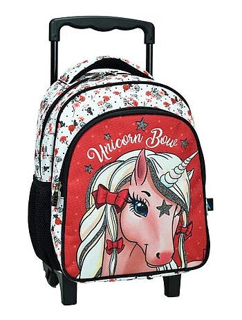 Mochila con ruedas unicornio love 31 cm - grm infantil