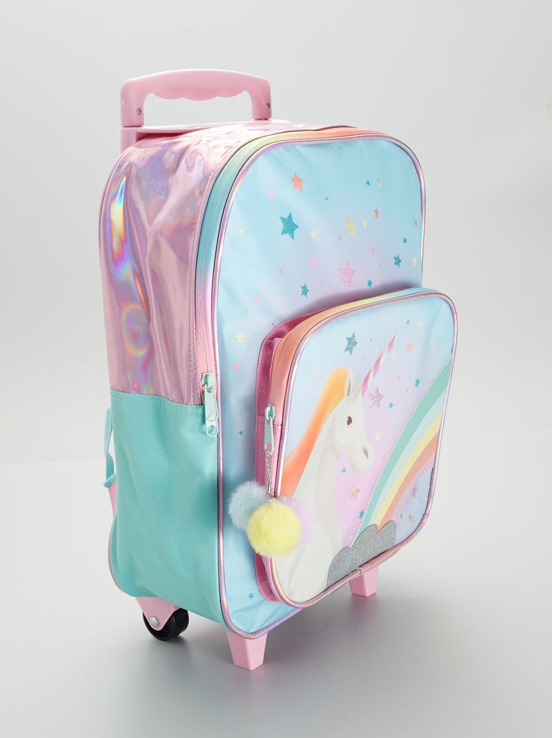 Mochila con ruedas 'unicornio' multicolor - Kiabi