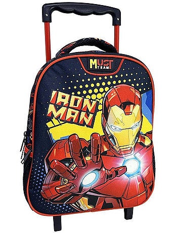 Mochila con ruedas vengadores iron man 31 cm - trolley infantil