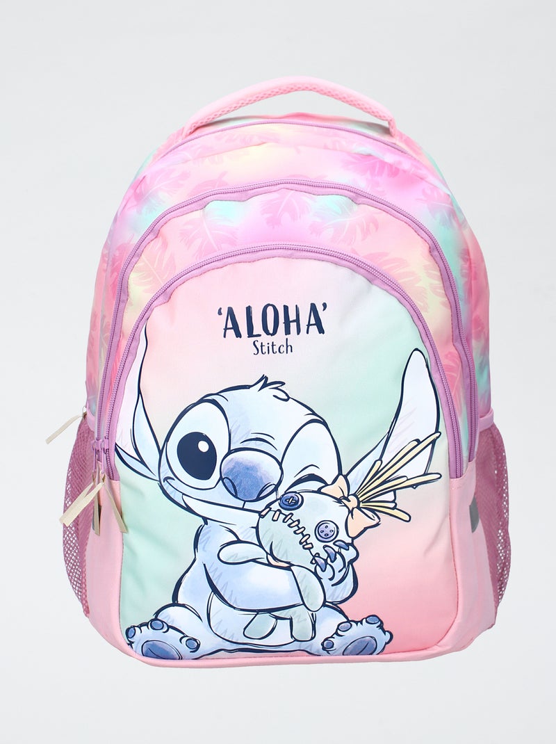 Mochila con ruedas y fuelle 'Stitch' Rosa - Kiabi