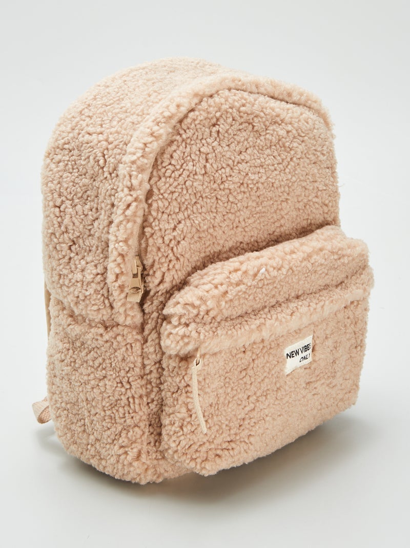 Mochila de borreguito BEIGE - Kiabi