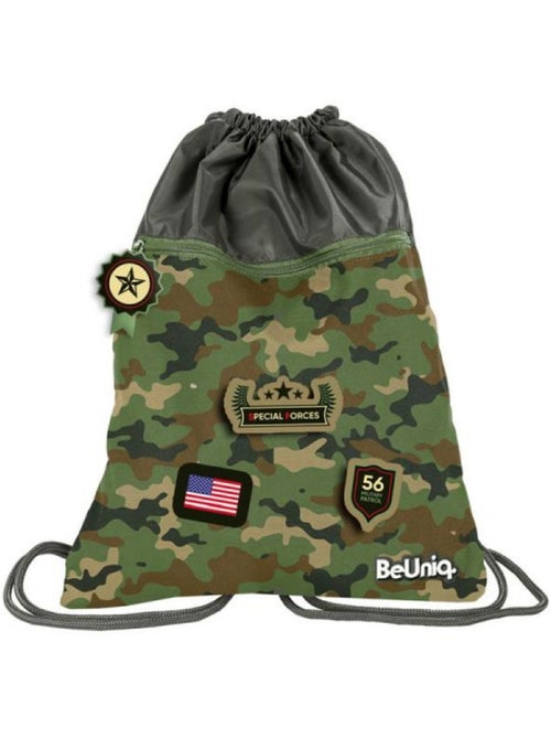 Mochila de cordón estilo militar 45 cm camuflaje marrón – beluniq - Kiabi Mochila de cordón estilo militar 45 cm camuflaje marrón – beluniq - Kiabi