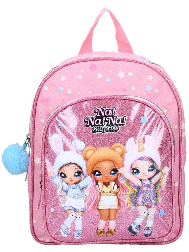 Mochila de infantil chic na! Na! Na! Surprise 31 cm con cremallera Rosa - Kiabi