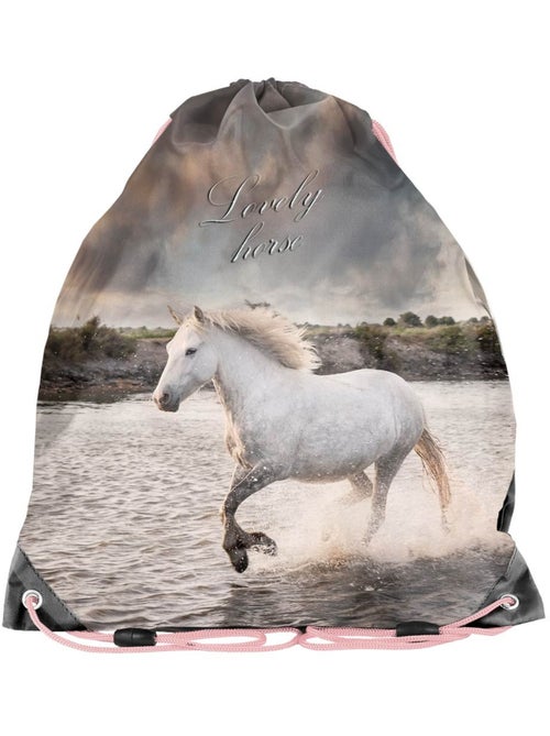 Mochila de natación con cordón lovely horse 38 cm - Kiabi Mochila de natación con cordón lovely horse 38 cm - Kiabi