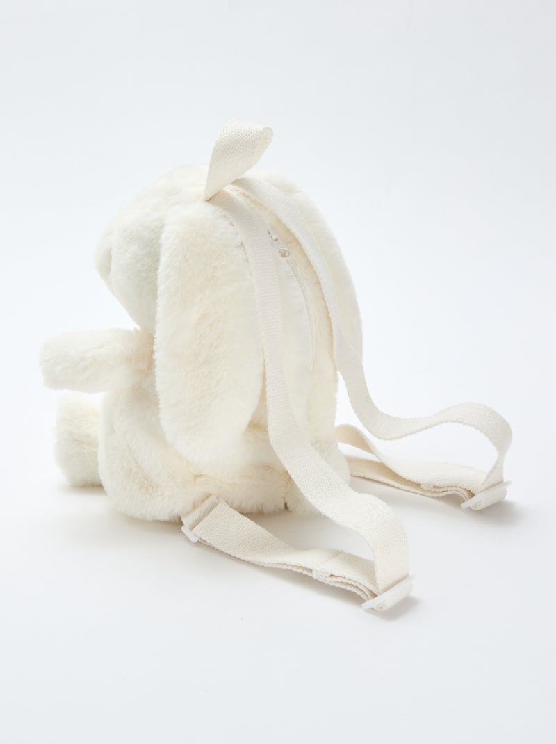 Mochila de peluche 'conejo' Blanco - Kiabi