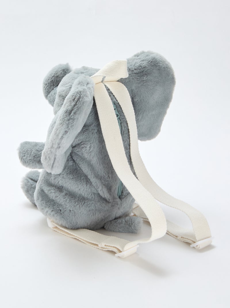Mochila de peluche 'elefante' Azul - Kiabi