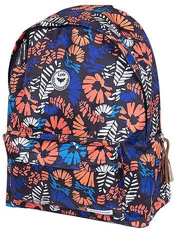 Mochila de tejido les petites bombes tropical 42 cm con cremallera