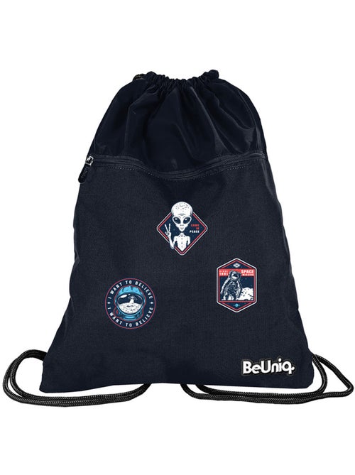 Mochila deportiva beuniq ufo con cordones y bolsillo con cremallera 45 x 34 cm - Kiabi Mochila deportiva beuniq ufo con cordones y bolsillo con cremallera 45 x 34 cm - Kiabi