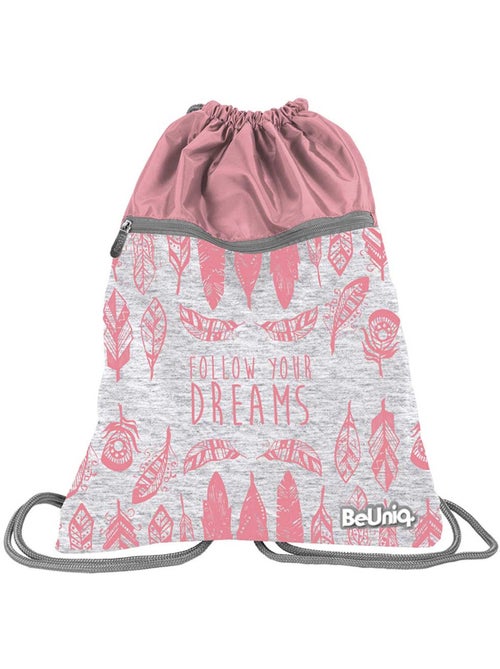 Mochila deportiva de cordón 45 cm beuniq – follow your dreams - Kiabi Mochila deportiva de cordón 45 cm beuniq – follow your dreams - Kiabi