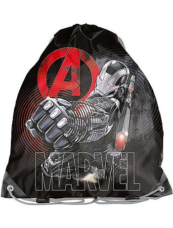 Mochila deportiva de cordón los vengadores iron man de tejido estampado 38 x 34 cm – paso