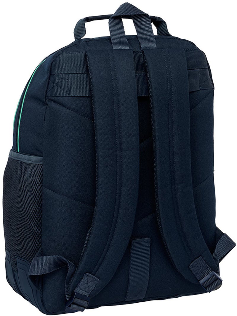 Mochila doble real madrid poliéster 2 compartimentos 42 x 32 x 15 cm Azul marino - Kiabi