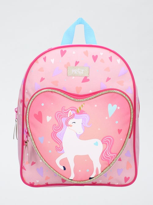 Mochila en forma de corazón unicornio - Kiabi
