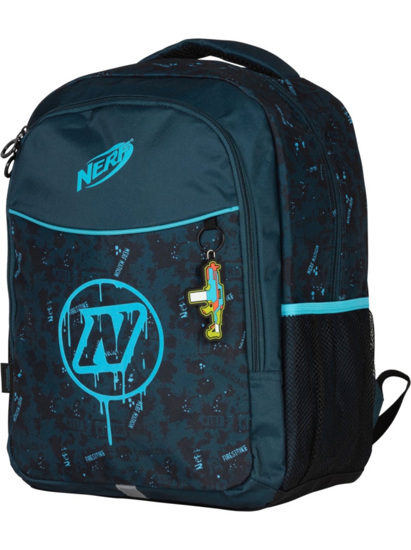 Mochila escolar 2 compartimentos gran capacidad NERF Splash azul Azul - Kiabi