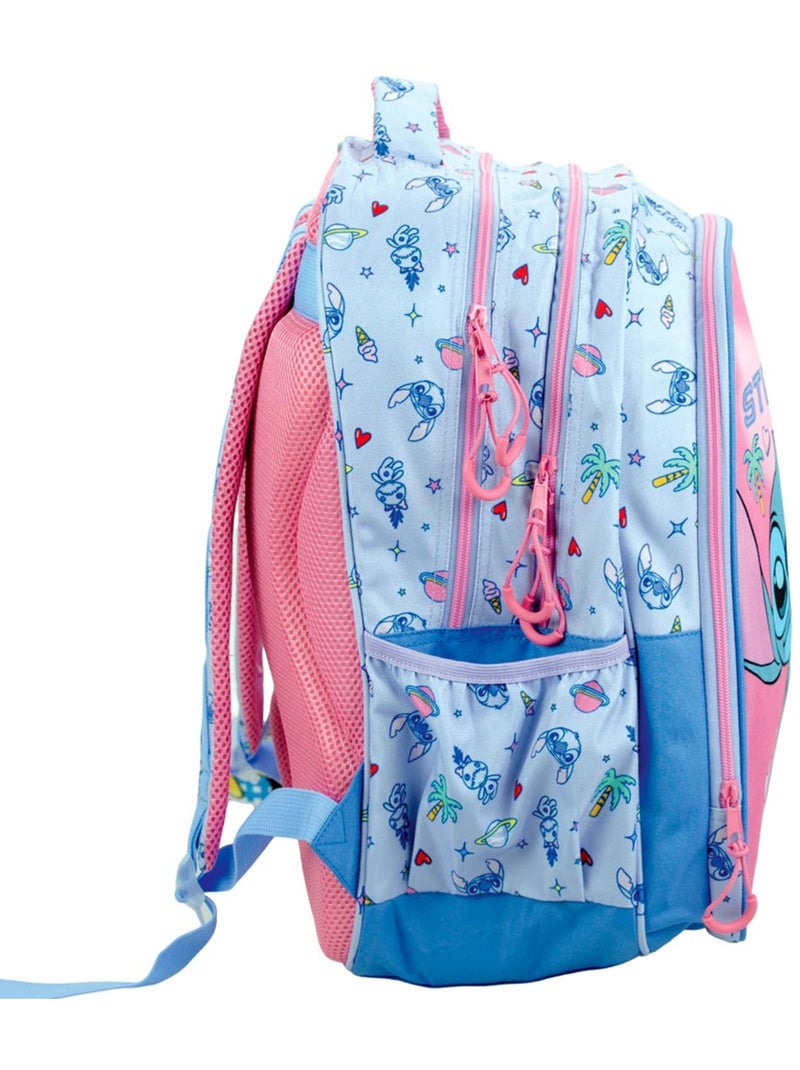 Mochila escolar 2 compartimentos stitch voodoo 43 cm lilo y stitch Azul cielo - Kiabi