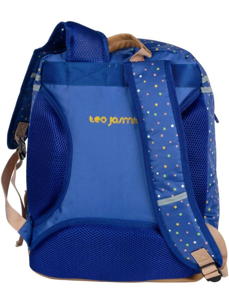 Mochila escolar 2 compartimentos téo jasmin jasmine cat 42 cm Azul Rosa claro Gris - Kiabi