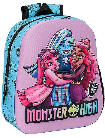 Mochila escolar 3d de tejido monster high safta