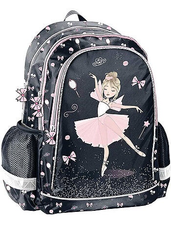 Mochila escolar bailarina de 2 compartimentos 38 cm