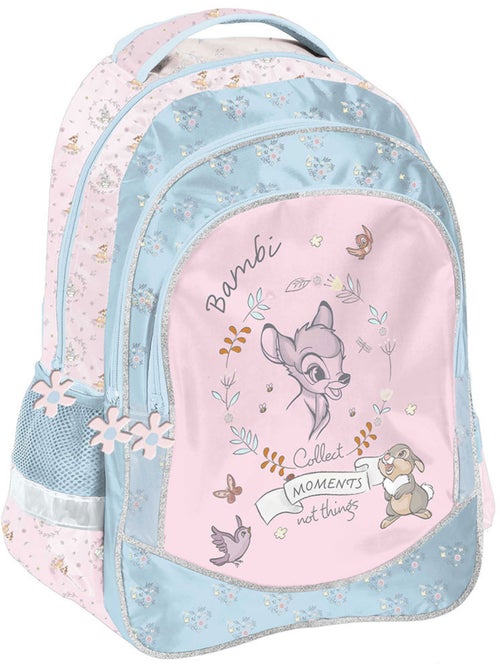 Mochila escolar bambi moments con purpurina 42 cm - 2 compartimentos - Kiabi Mochila escolar bambi moments con purpurina 42 cm - 2 compartimentos - Kiabi