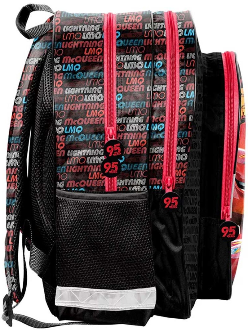 Mochila escolar cars rayo mcqueen fast 2 compartimentos 38 cm Negro Rojo Blanco - Kiabi