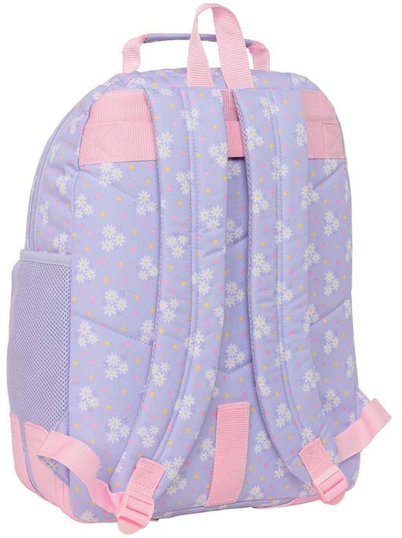 Mochila escolar cmp bouquet rosa 2 compartimentos con cremallera Azul Rosa oscuro Azul - Kiabi