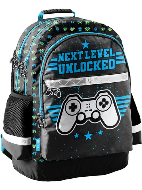 Mochila escolar cmp con motivo gaming de material sintético brillante - Kiabi Mochila escolar cmp con motivo gaming de material sintético brillante - Kiabi