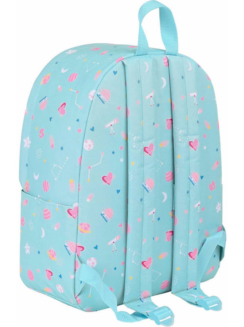 Mochila escolar cmp motivo espace polyester Azul verde claro Azul - Kiabi