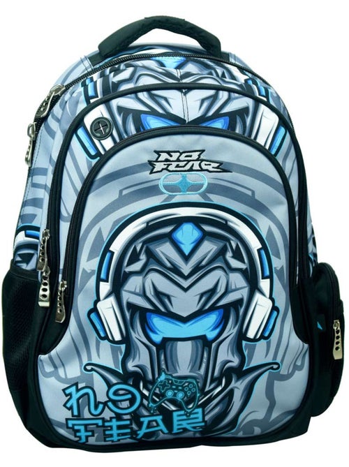 Mochila escolar compartimentada con motivo de robot no fear 43 cm - Kiabi Mochila escolar compartimentada con motivo de robot no fear 43 cm - Kiabi