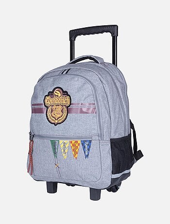 Mochila escolar con ruedas 2 compartimentos HARRY POTTER University gris