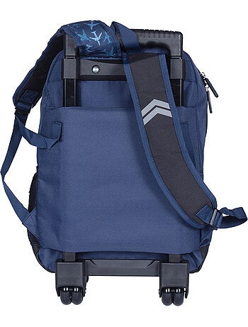 Mochila escolar con ruedas 2 compartimentos KIP Aviator azul