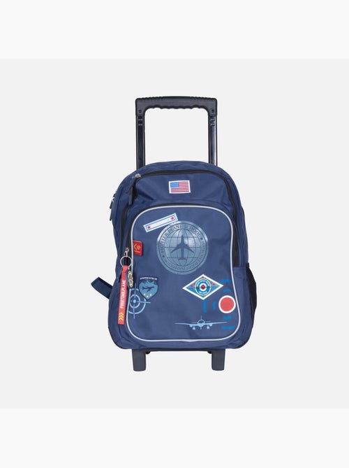 Mochila escolar con ruedas 2 compartimentos KIP Aviator azul - Kiabi Mochila escolar con ruedas 2 compartimentos KIP Aviator azul - Kiabi