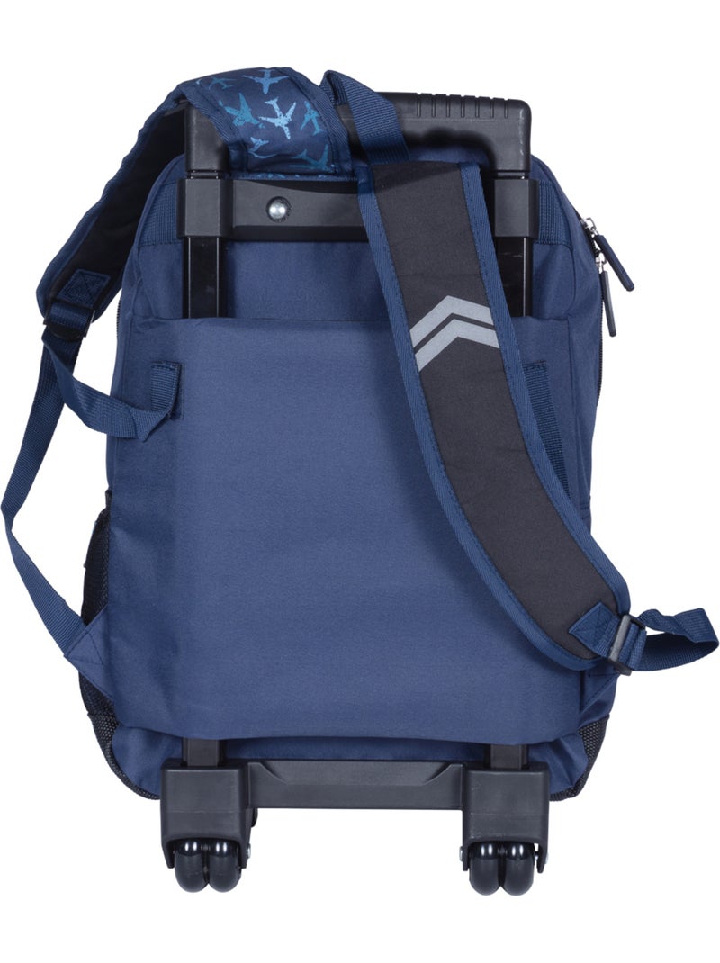 Mochila escolar con ruedas 2 compartimentos KIP Aviator azul Azul - Kiabi