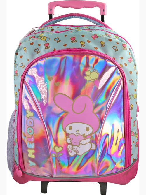 Mochila escolar con ruedas 2 compartimentos MY MELODY Birdy rosa efecto holográfico - Kiabi Mochila escolar con ruedas 2 compartimentos MY MELODY Birdy rosa efecto holográfico - Kiabi
