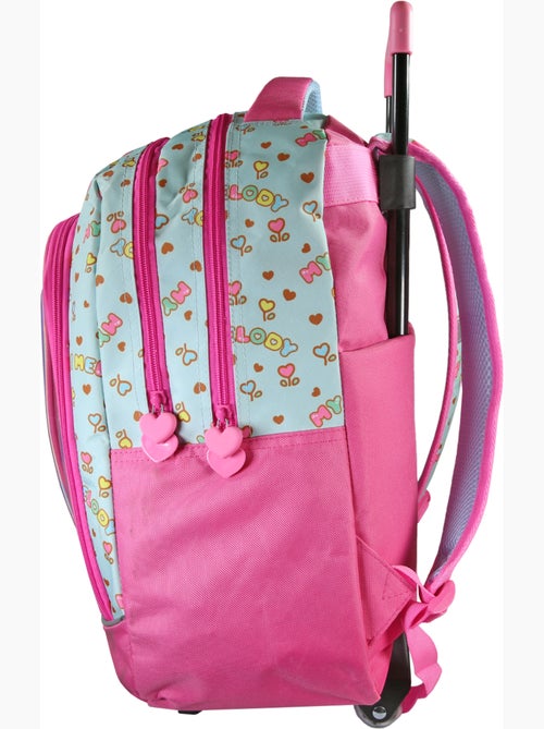 Mochila escolar con ruedas 2 compartimentos MY MELODY Birdy rosa efecto holográfico - Kiabi Mochila escolar con ruedas 2 compartimentos MY MELODY Birdy rosa efecto holográfico - Kiabi