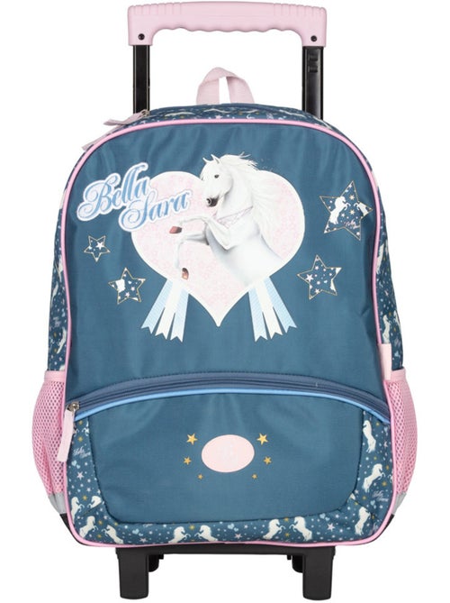 Mochila escolar con ruedas 4 ruedas de caballo estrellado bella sara – 43 cm - Kiabi Mochila escolar con ruedas 4 ruedas de caballo estrellado bella sara – 43 cm - Kiabi