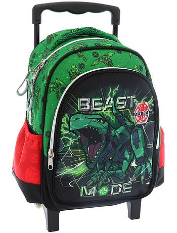 Mochila escolar con ruedas bakugan pvc laminado y asa telescópica