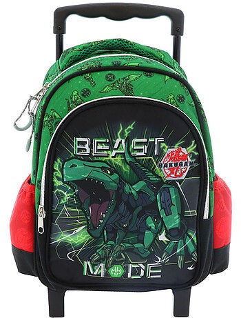 Mochila escolar con ruedas bakugan pvc laminado y asa telescópica