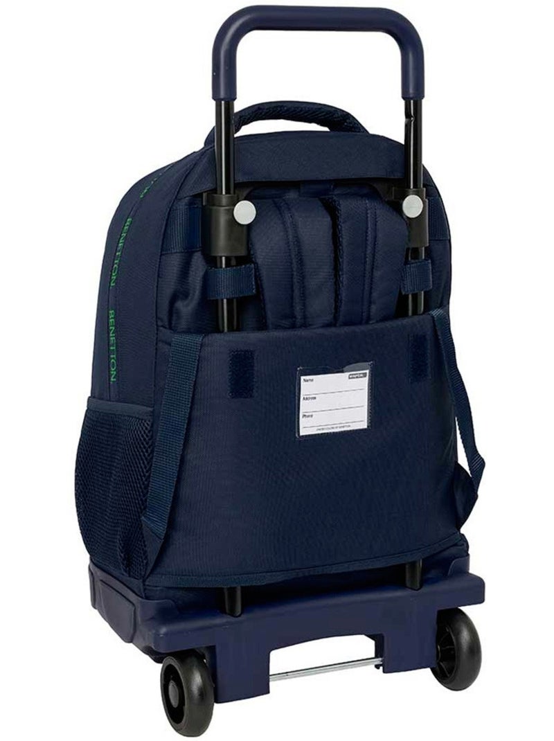 Mochila escolar con ruedas benetton together 4 ruedas cmp 22 l Azul marino - Kiabi
