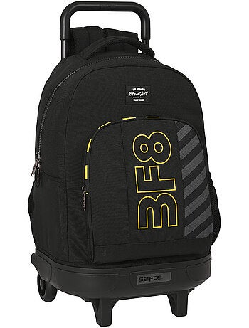 Mochila escolar con ruedas blackfit8 cmp extraíble y asa telescópica