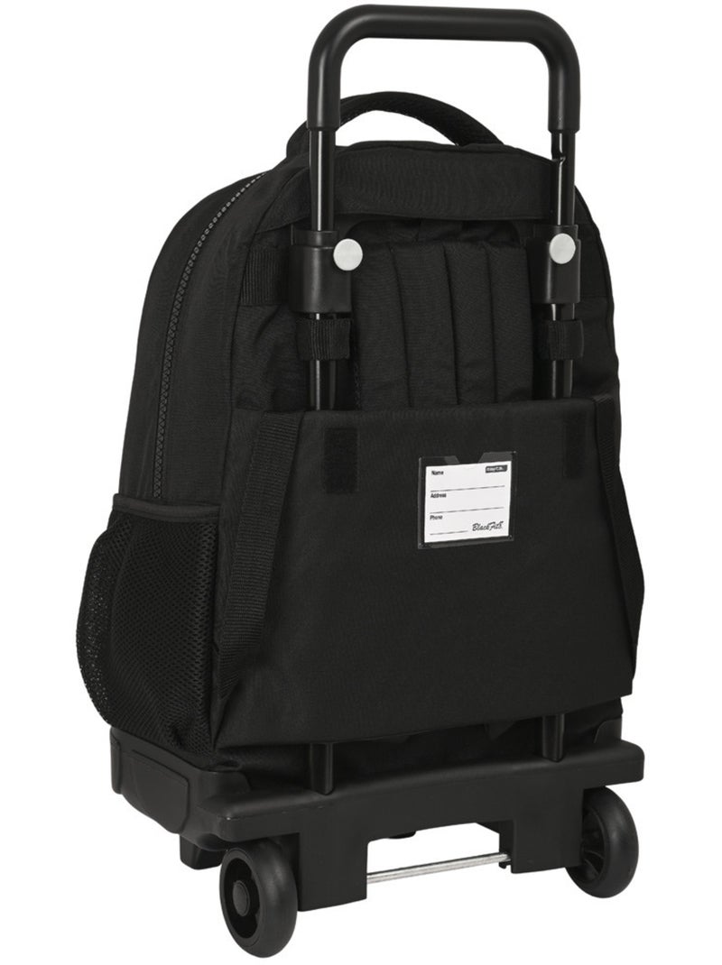 Mochila escolar con ruedas blackfit8 cmp extraíble y asa telescópica Negro - Kiabi